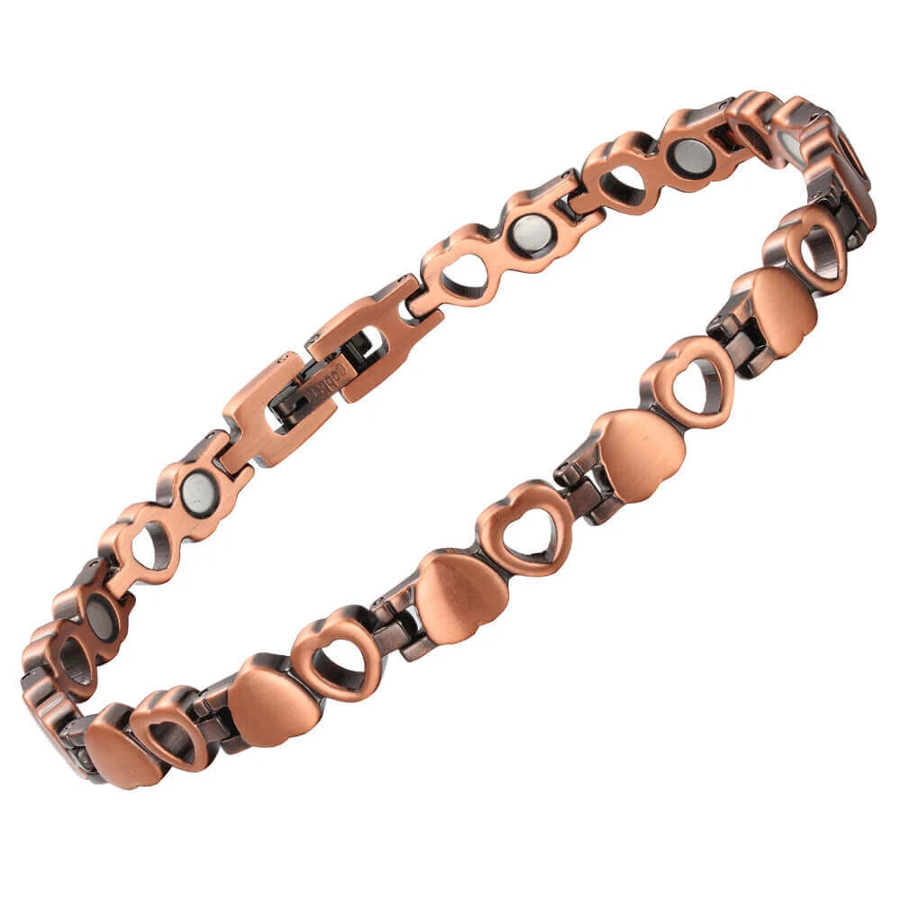 Ultra Strength Heart Copper Magnetic Therapy Anklet