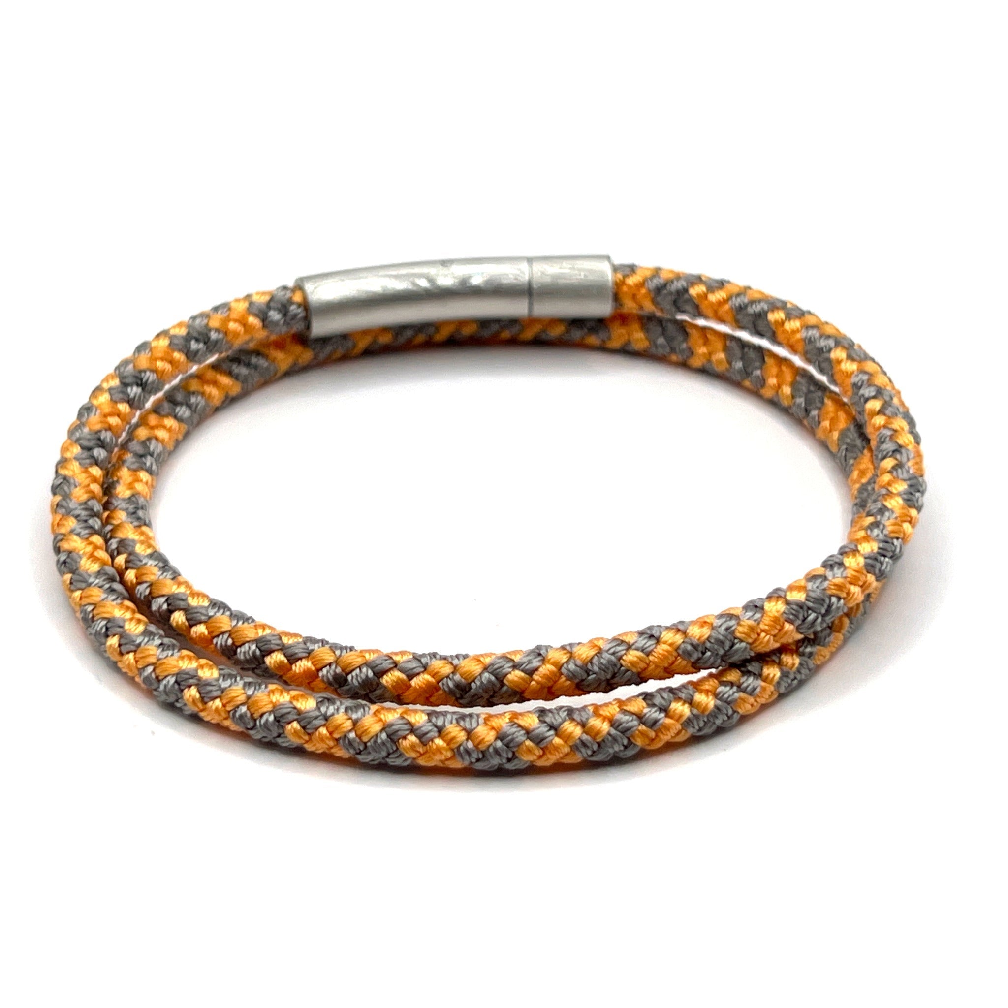 Sandstone Double Wrap Rope Bracelet Stainless Steel Trigger Clasp - Karoo Earth