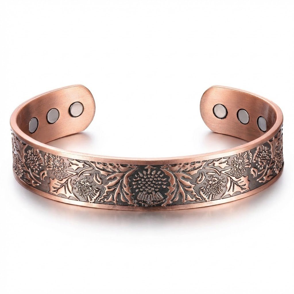 Scottish Thistle Pure Copper Bracelet - Karoo Earth