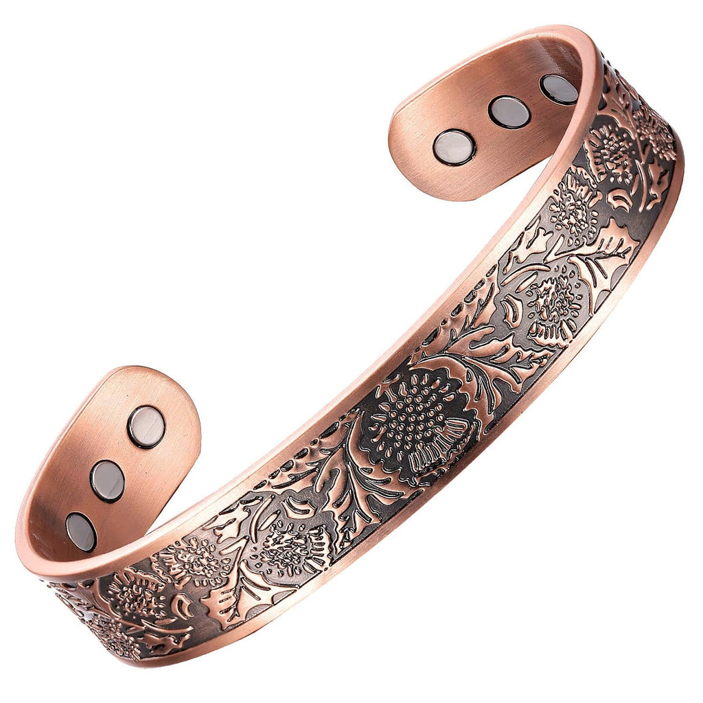 Scottish Thistle Pure Copper Bracelet - Karoo Earth