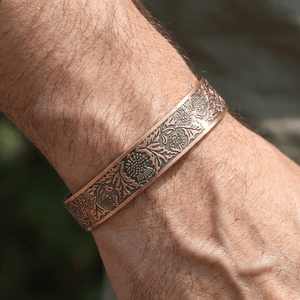 Scottish Thistle Pure Copper Bracelet - Karoo Earth
