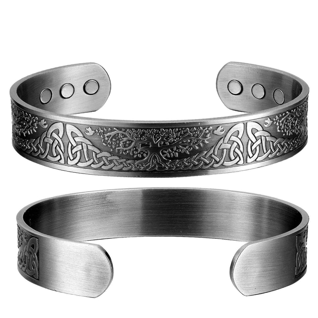 Silver Electroplated Tree of Life Pure Copper Bracelet - Karoo Earth