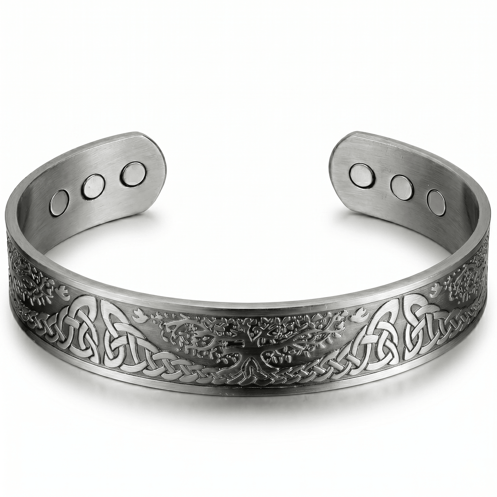 Silver Electroplated Tree of Life Pure Copper Bracelet - Karoo Earth