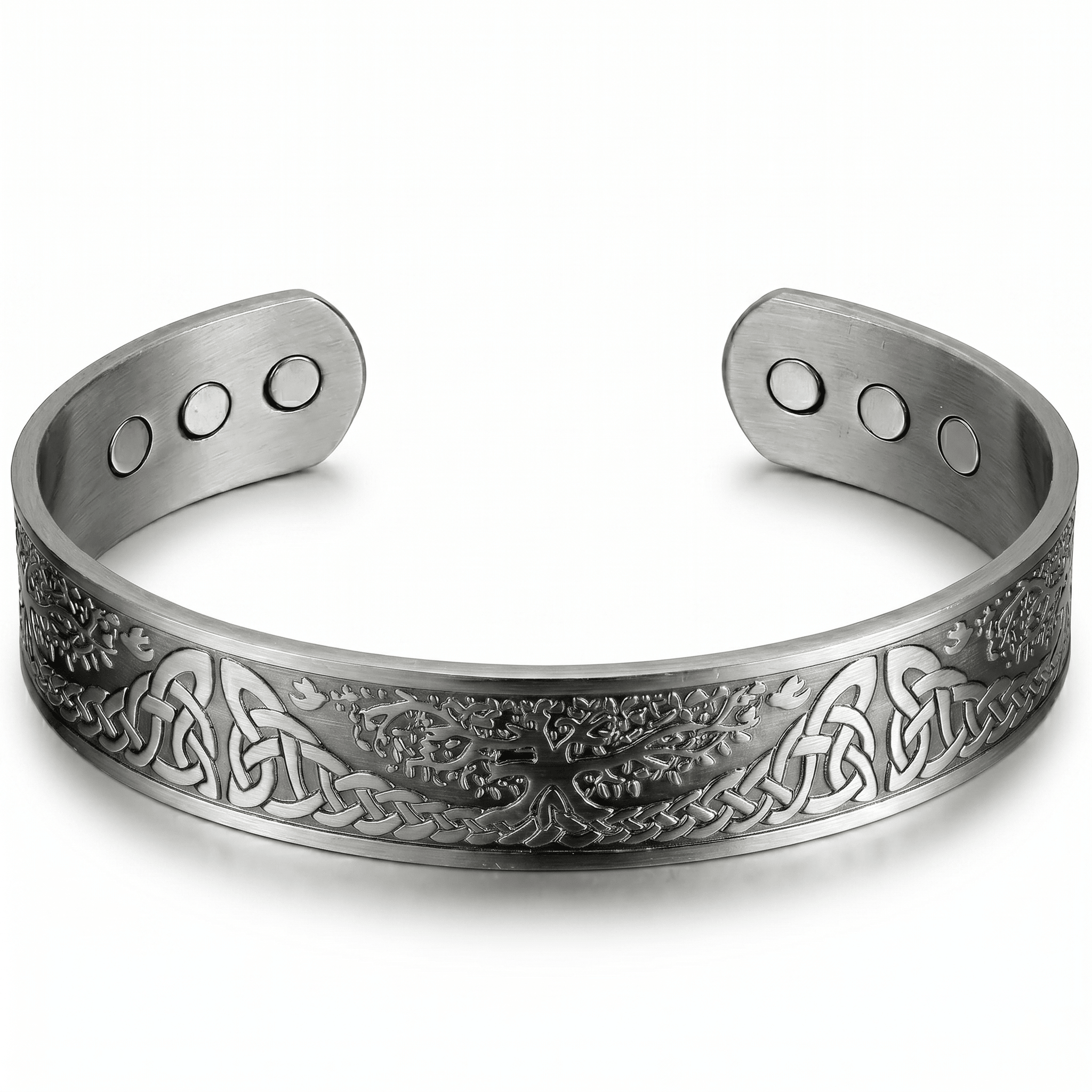 Silver Electroplated Tree of Life Pure Copper Bracelet - Karoo Earth