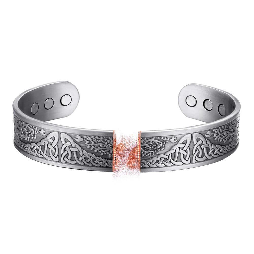 Silver Electroplated Tree of Life Pure Copper Bracelet - Karoo Earth