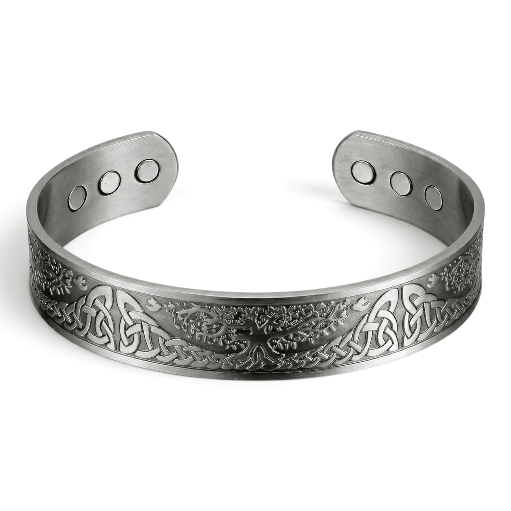 Silver Electroplated Tree of Life Pure Copper Bracelet - Karoo Earth