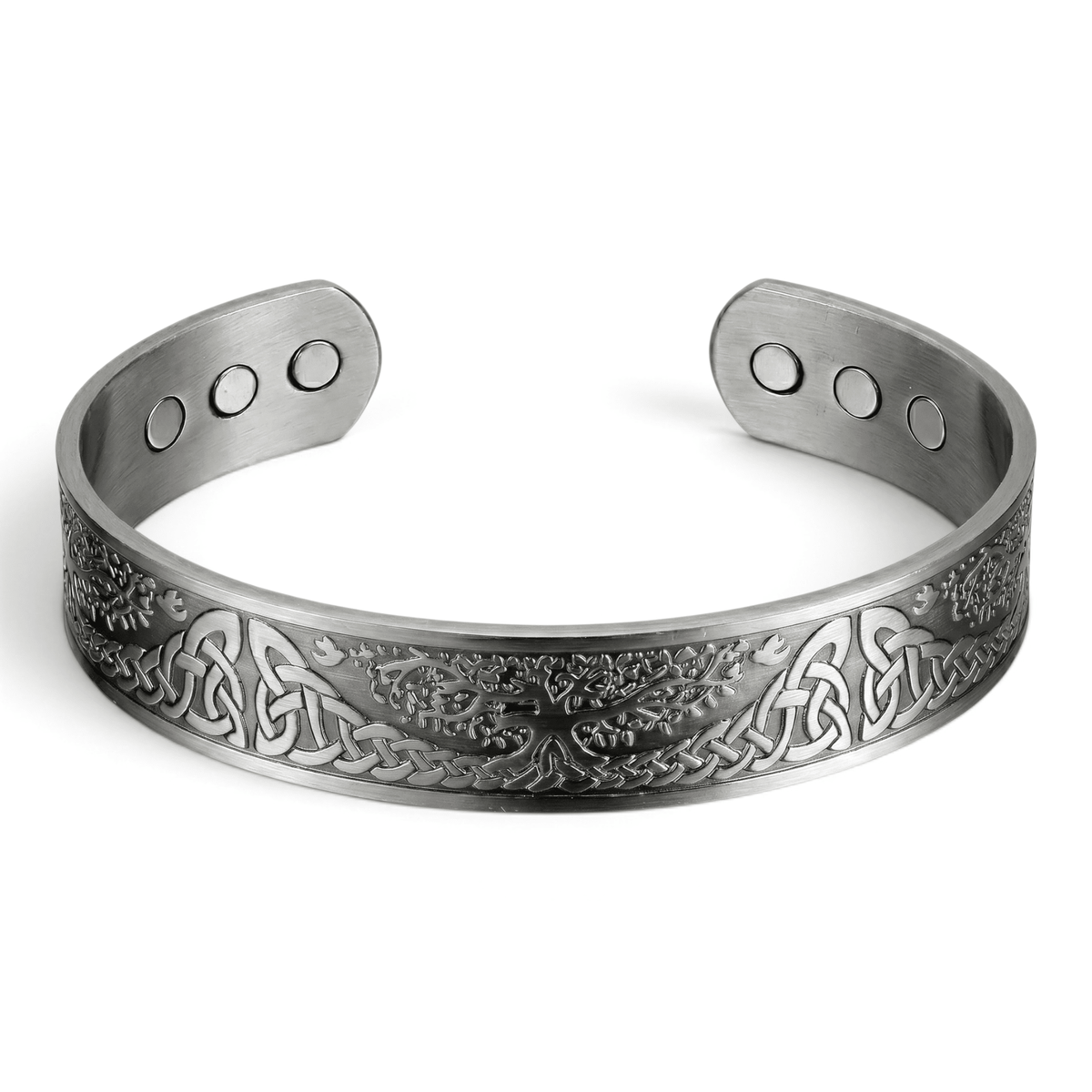 Silver Electroplated Tree of Life Pure Copper Bracelet - Karoo Earth