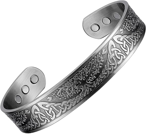 Silver Electroplated Tree of Life Pure Copper Bracelet - Karoo Earth