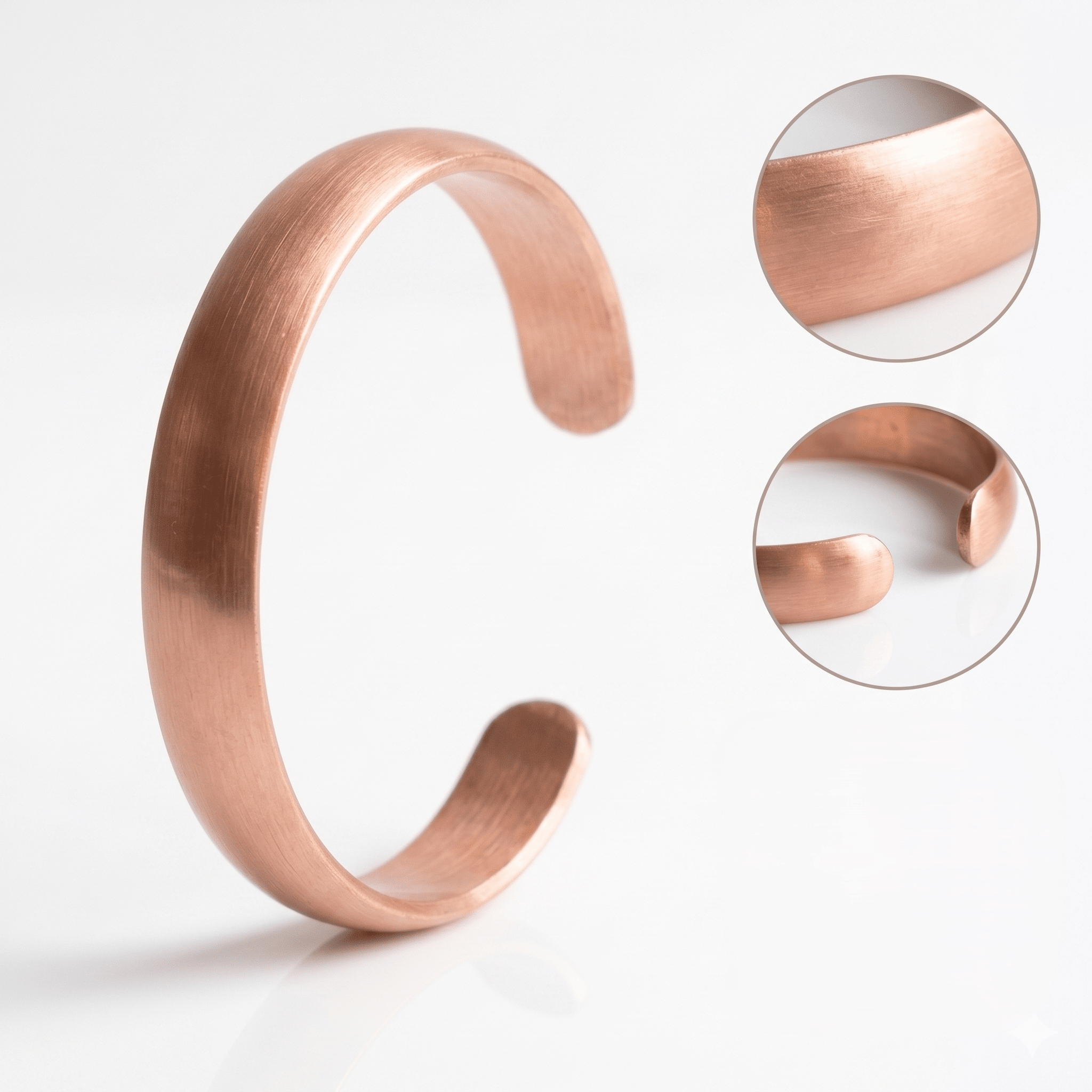 Solid Non Magnetic Pure Copper Bracelet - Karoo Earth
