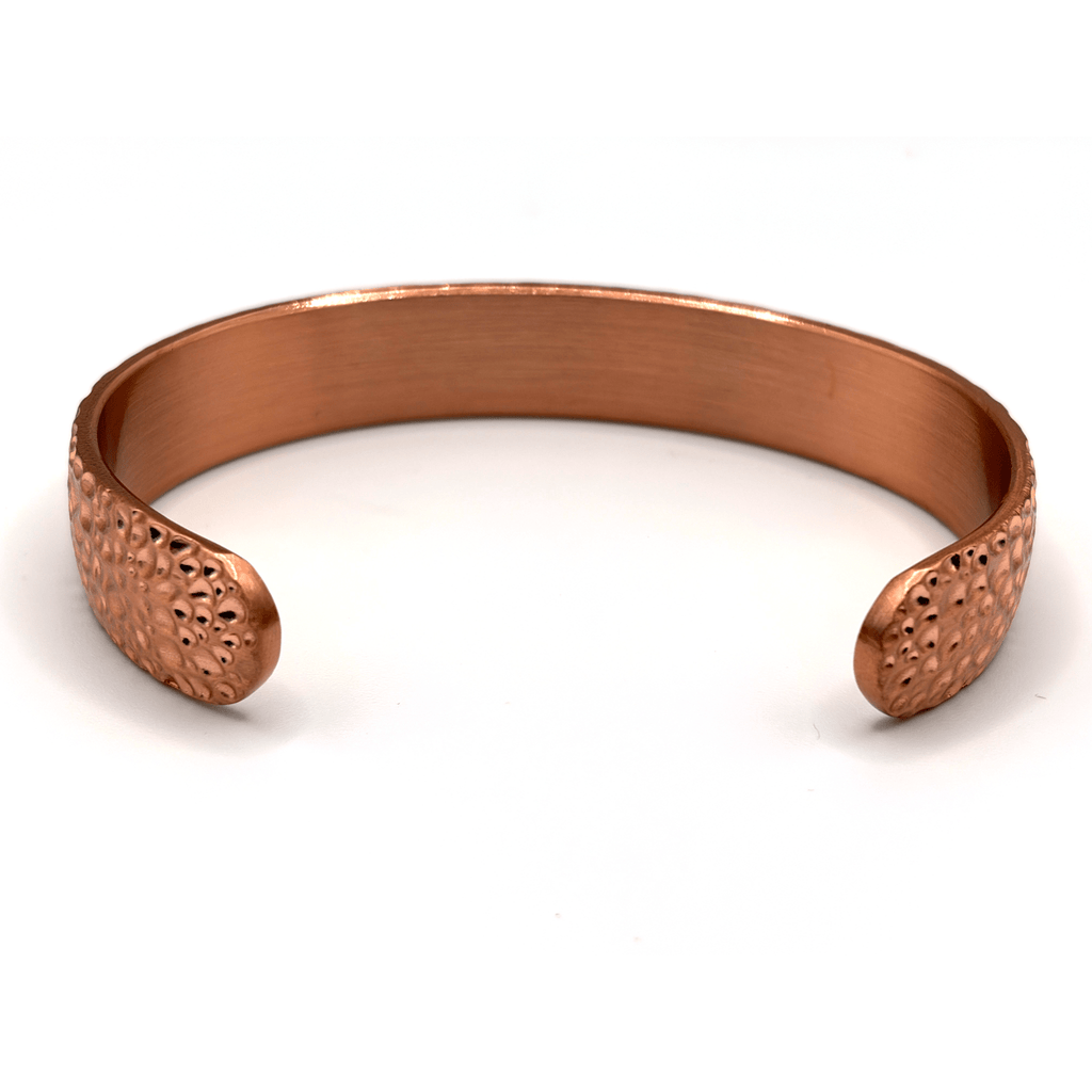Solid Rustic Hammered Non Magnetic Pure Copper Bracelet - Karoo Earth