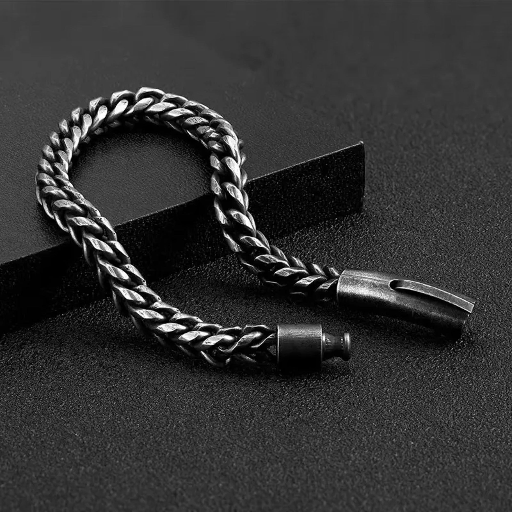 Stainless Steel Gun Metal Chain Bracelet - Karoo Earth