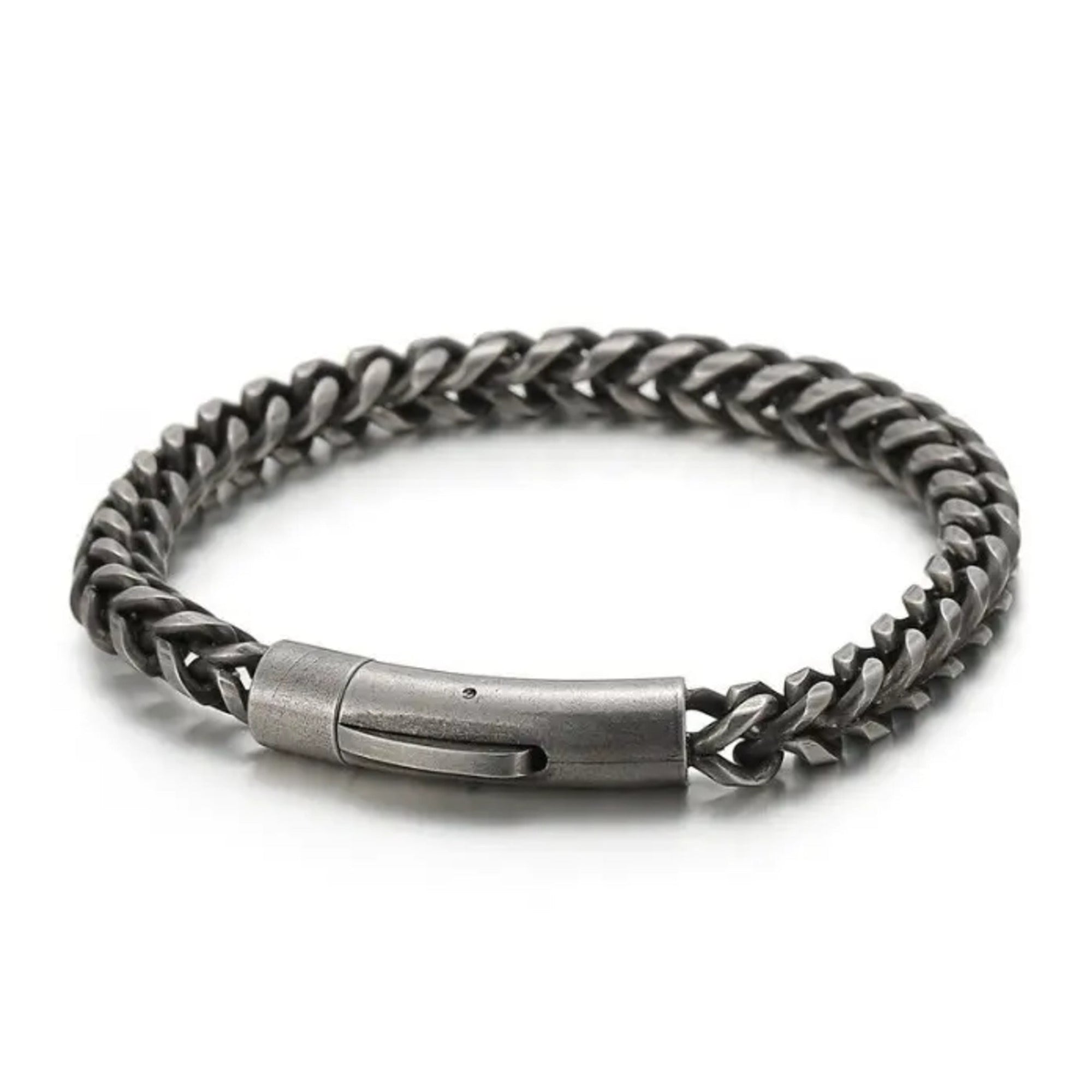 Stainless Steel Gun Metal Chain Bracelet - Karoo Earth