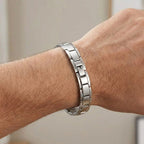 Stainless Steel Link Magnetic Bracelet with Resizing Tool - Karoo Earth