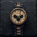 The African Zebrawood & Ebony Chronograph Wooden Watch - Karoo Earth
