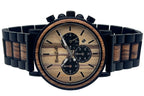 The African Zebrawood & Ebony Chronograph Wooden Watch - Karoo Earth