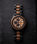 The Apple Wood & Ebony Karoo Earth Chronograph Wooden Watch - Karoo Earth