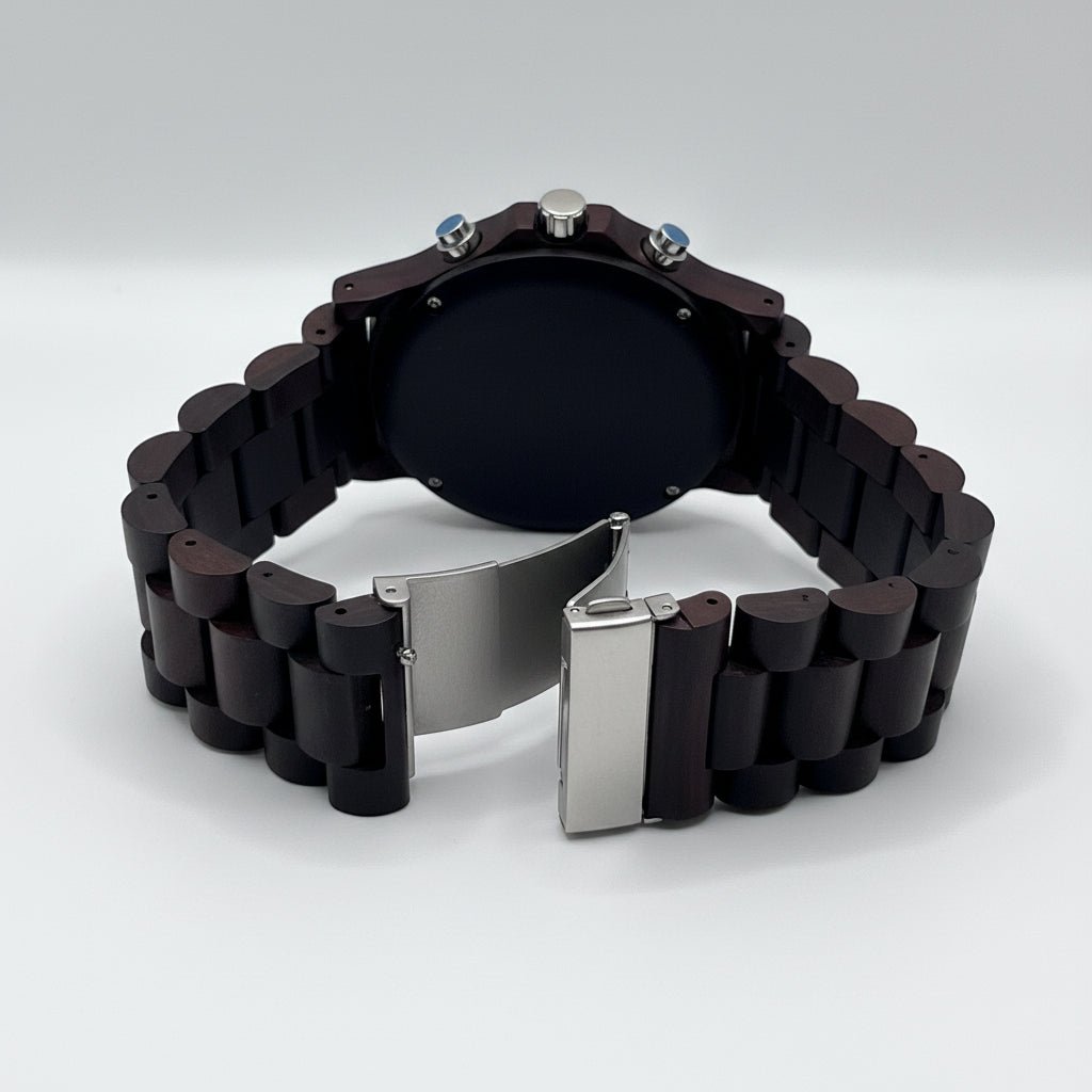 The Black Sandalwood Karoo Earth Chronograph Wooden Watch - Karoo Earth