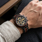The Bloodwood and Gold Karoo Earth Chronograph Wooden Watch - Karoo Earth