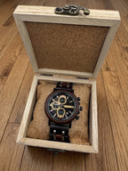 The Bloodwood and Gold Karoo Earth Chronograph Wooden Watch - Karoo Earth