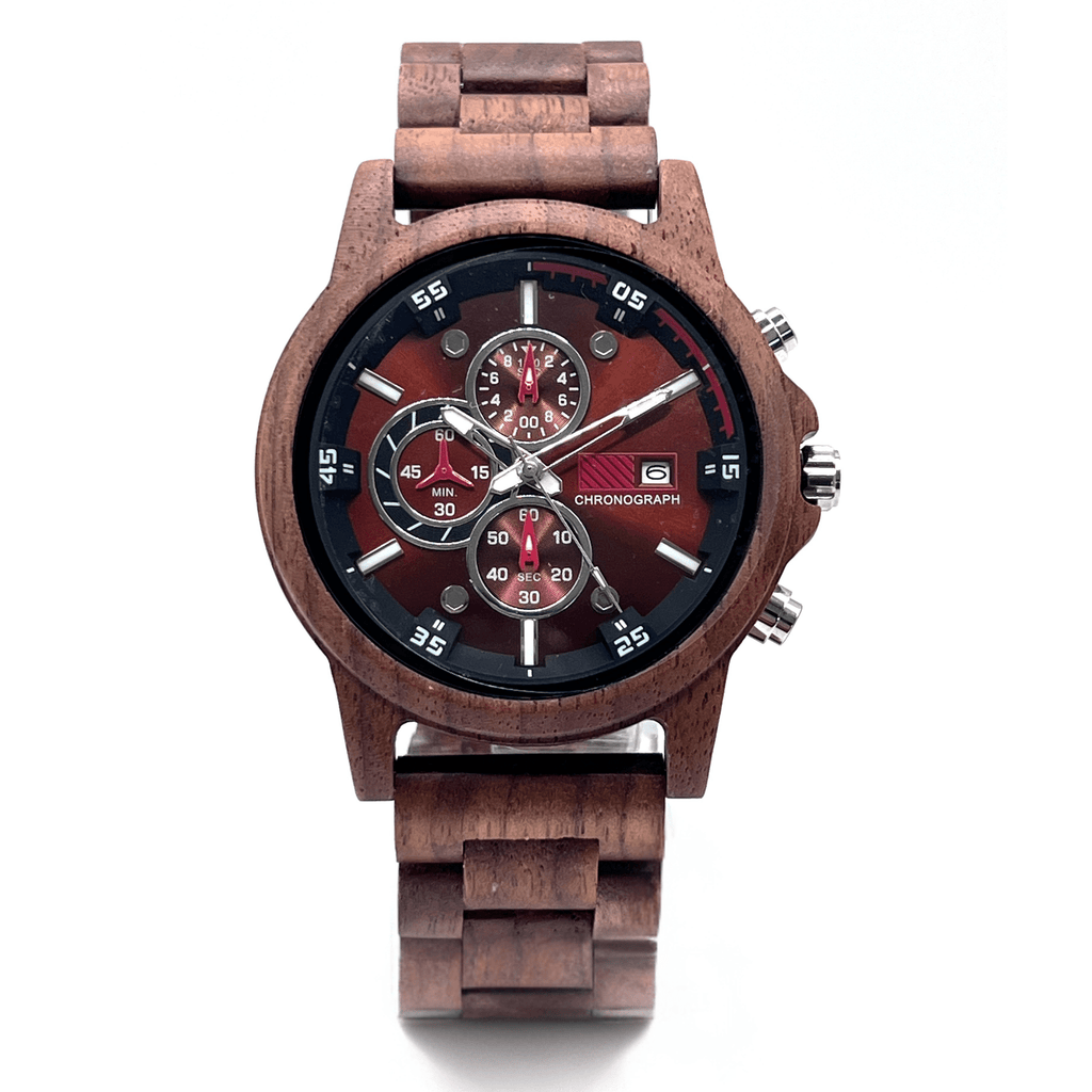 The Crimson Walnut Karoo Earth Chronograph Wooden Watch - Karoo Earth