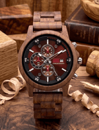 The Crimson Walnut Karoo Earth Chronograph Wooden Watch - Karoo Earth