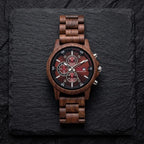 The Crimson Walnut Karoo Earth Chronograph Wooden Watch - Karoo Earth
