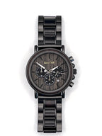 The Ebony and Gun Metal Steel Karoo Earth Chronograph Wooden Watch - Karoo Earth