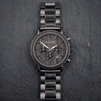 The Ebony and Gun Metal Steel Karoo Earth Chronograph Wooden Watch - Karoo Earth