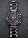The Ebony and Gun Metal Steel Karoo Earth Chronograph Wooden Watch - Karoo Earth