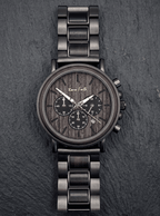 The Ebony and Gun Metal Steel Karoo Earth Chronograph Wooden Watch - Karoo Earth
