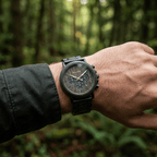 The Ebony and Steel Chronograph Wooden Watch - Karoo Earth