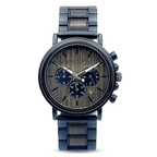The Ebony and Steel Chronograph Wooden Watch - Karoo Earth