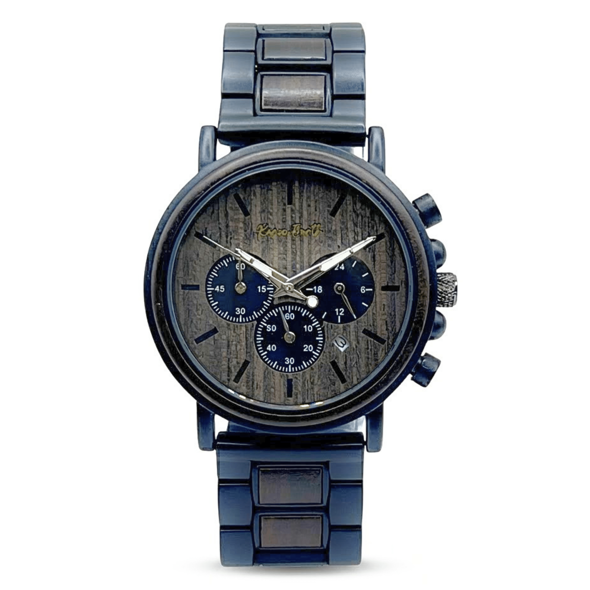The Ebony and Steel Chronograph Wooden Watch - Karoo Earth