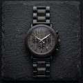 The Ebony and Steel Chronograph Wooden Watch - Karoo Earth