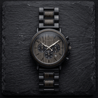 The Ebony and Steel Chronograph Wooden Watch - Karoo Earth