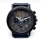 The Ebony and Steel Chronograph Wooden Watch - Karoo Earth