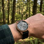 The Ebony & Walnut Moon Phase Karoo Earth Chronograph Wooden Watch - Karoo Earth