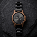 The Ebony & Walnut Moon Phase Karoo Earth Chronograph Wooden Watch - Karoo Earth