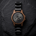 The Ebony & Walnut Moon Phase Karoo Earth Chronograph Wooden Watch - Karoo Earth