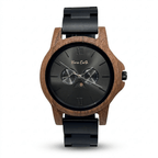 The Ebony & Walnut Moon Phase Karoo Earth Chronograph Wooden Watch - Karoo Earth