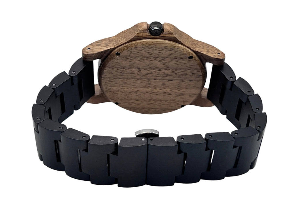 The Ebony & Walnut Moon Phase Karoo Earth Chronograph Wooden Watch - Karoo Earth