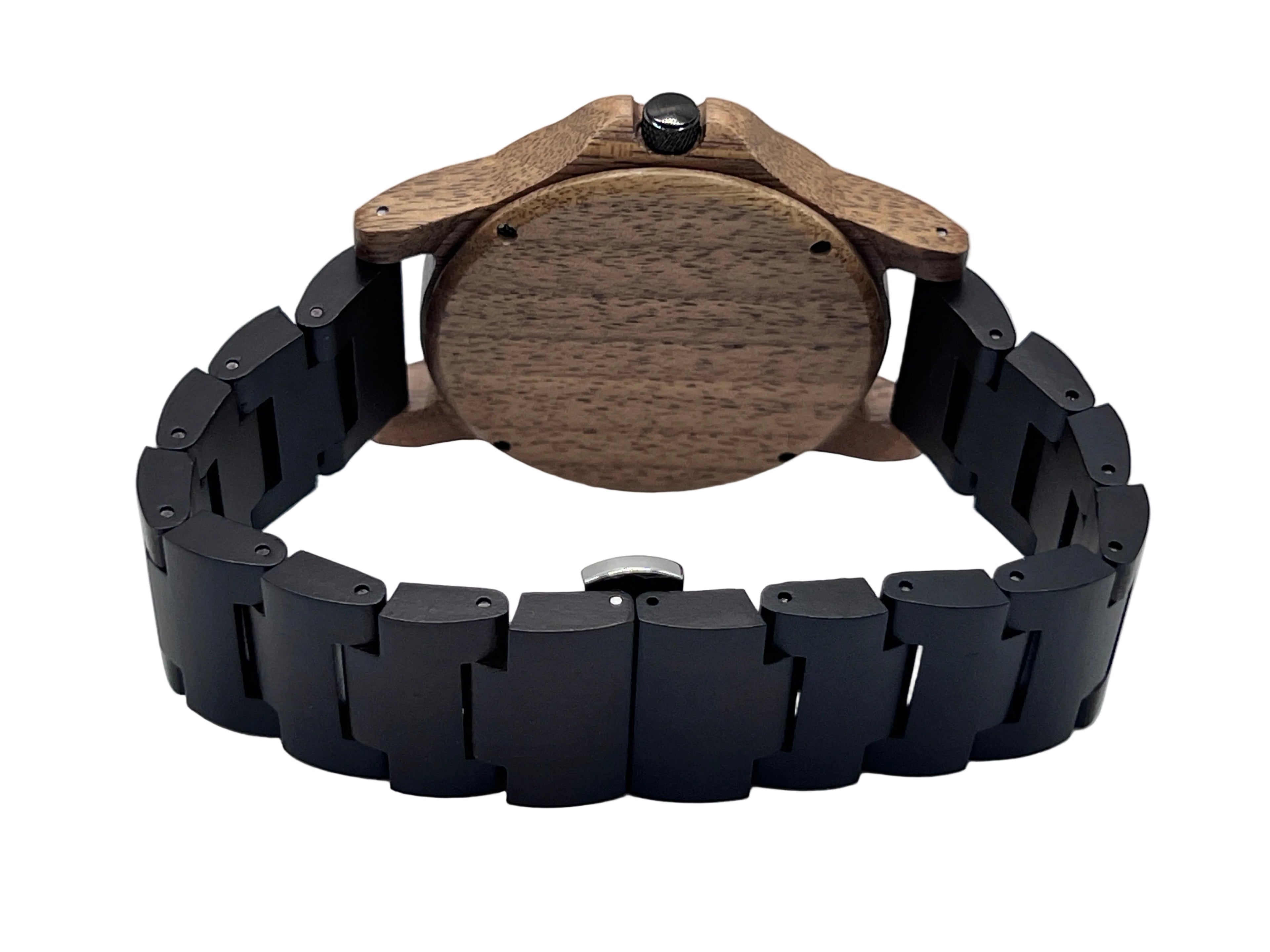 The Ebony & Walnut Moon Phase Karoo Earth Chronograph Wooden Watch - Karoo Earth
