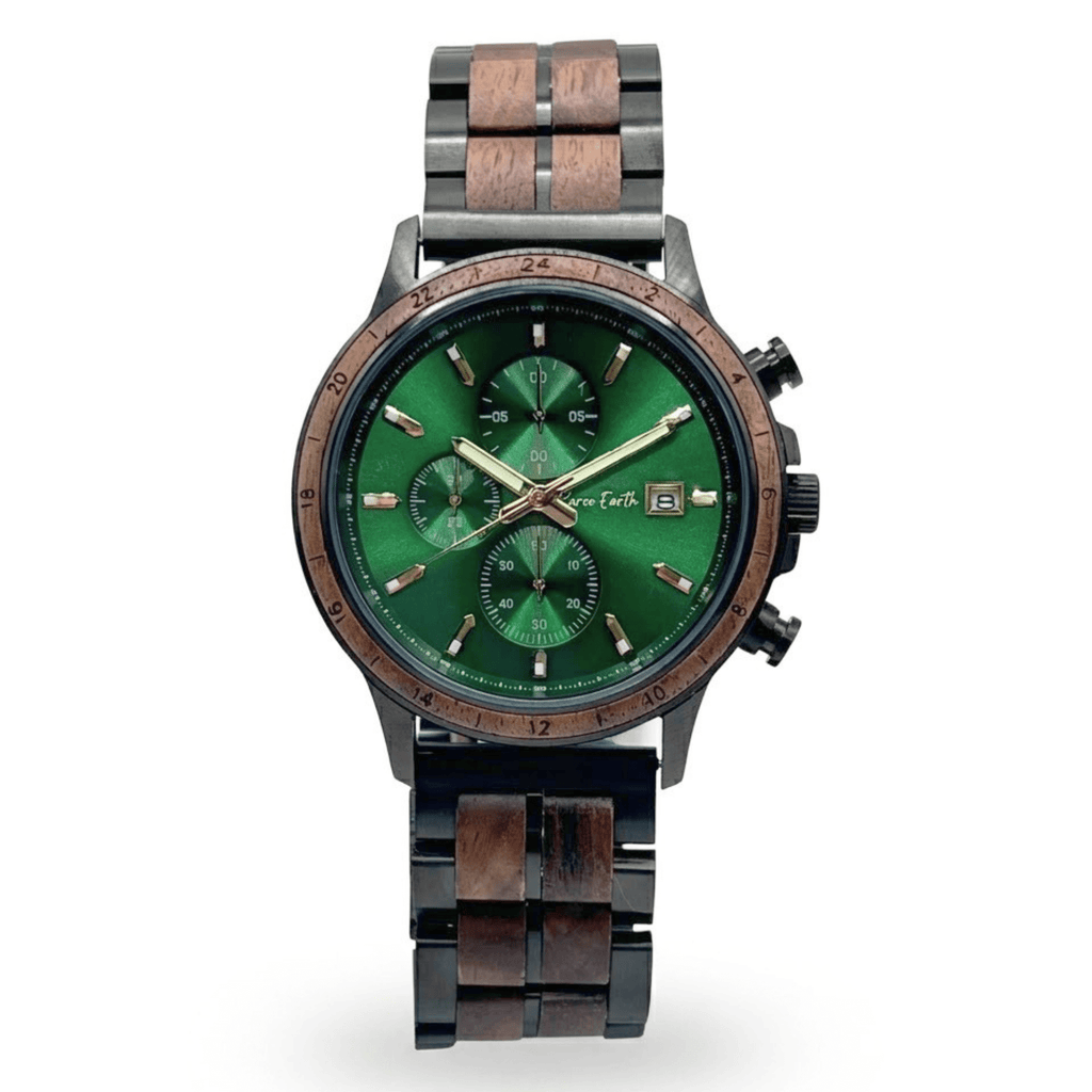 The Emerald Karoo Chronograph Wooden Watch - Karoo Earth