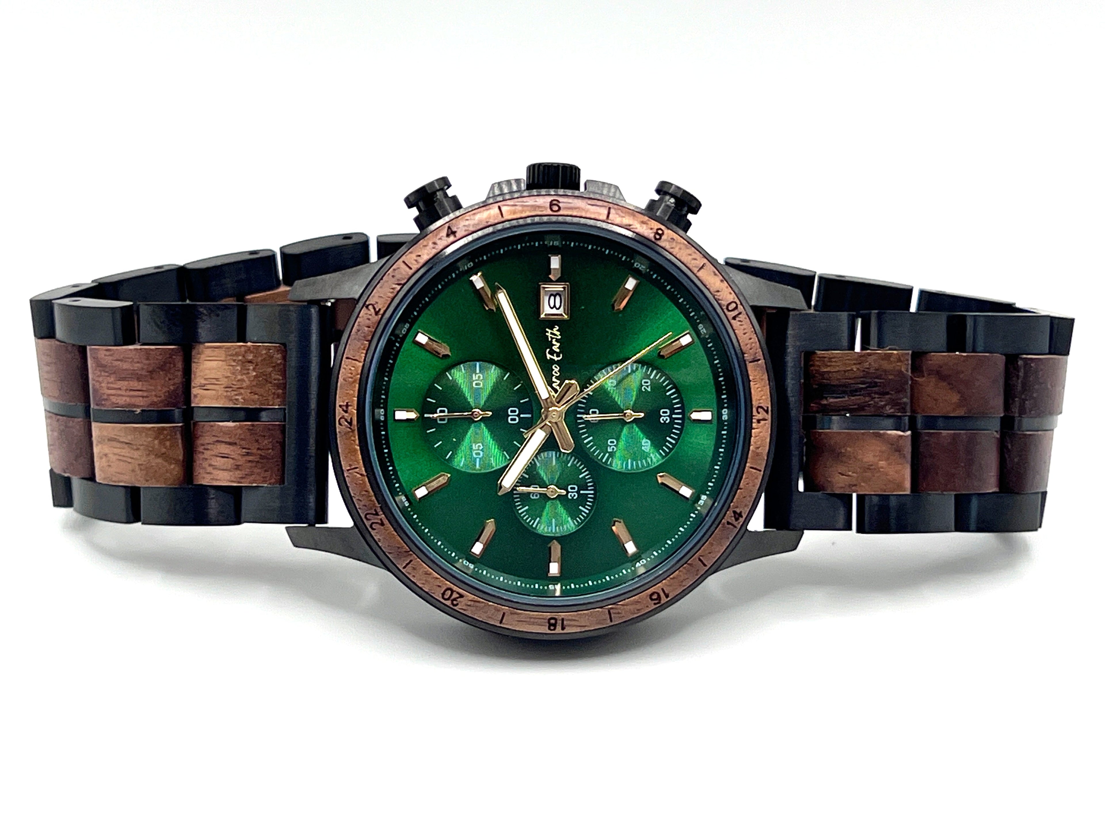 The Emerald Karoo Chronograph Wooden Watch - Karoo Earth