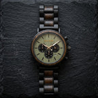 The Green Sandalwood Karoo Earth Chronograph Quartz Wooden Watch - Karoo Earth