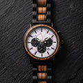 The Marble and Zebra Wood Karoo Earth Chronograph Wooden Watch - Karoo Earth