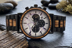 The Marble and Zebra Wood Karoo Earth Chronograph Wooden Watch - Karoo Earth