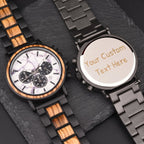 The Marble and Zebra Wood Karoo Earth Chronograph Wooden Watch - Karoo Earth