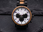 The Marble and Zebra Wood Karoo Earth Chronograph Wooden Watch - Karoo Earth