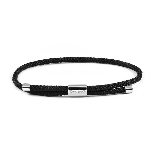 The Mariner Black Rope Bracelet - Karoo Earth